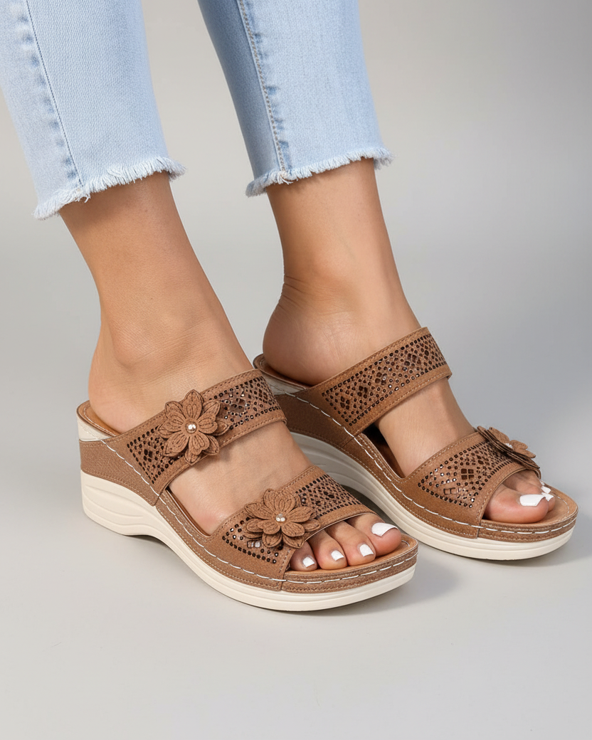 Mules Compensées Confort & Élégance Artisanale